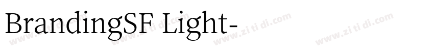 BrandingSF Light字体转换